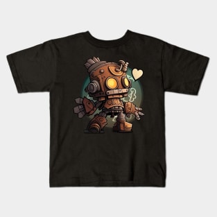 Steampunk robot Kids T-Shirt